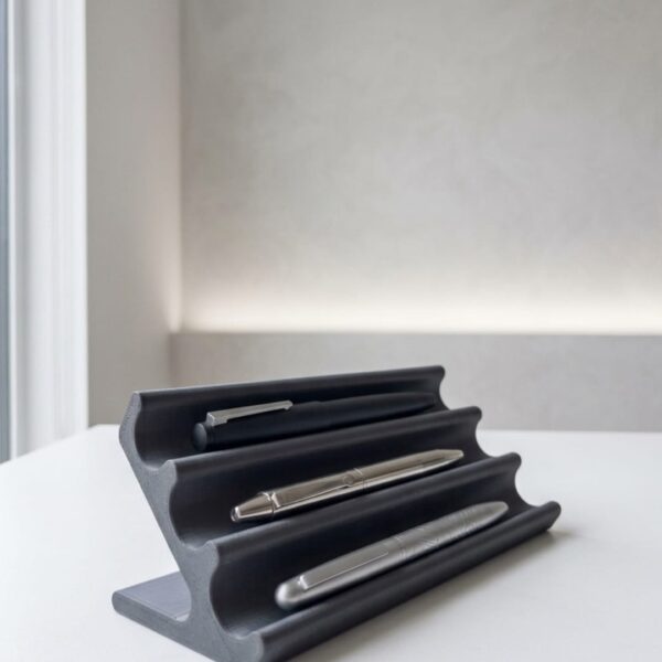 Organizador de Canetas Minimalista – Design Ondulado 3D