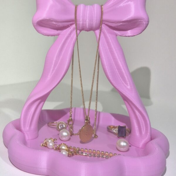 Porta Jóias Organizador De Mesa Laço Coquette Decoração Penteadeira Impressão 3D