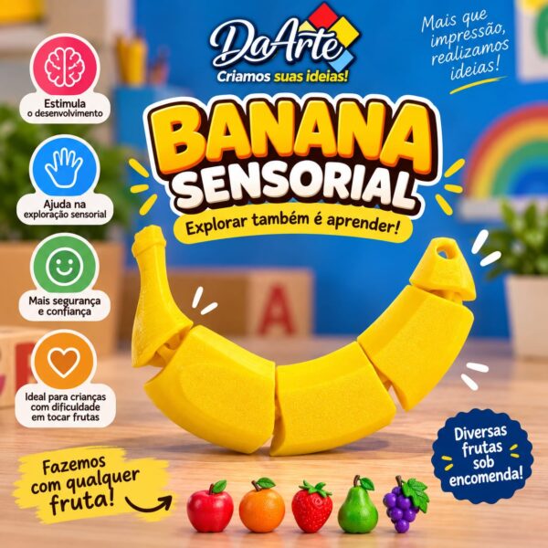 Banana Sensorial Articulada 3D