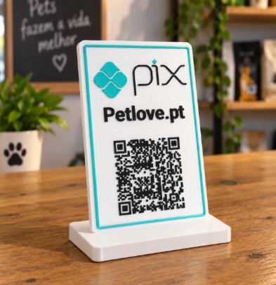 Placa PIX Personalizada com QR Code para Empresas
